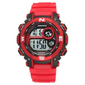 Armitron Men's Round Sport Watch, Red