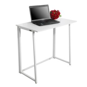 Simple Collapsible Computer Desk White