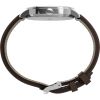 Timex Men's Easy Reader Bold 43mm Watch – Silver-Tone Case Cream Dial with Brown Leather Strap