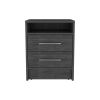 Nightstand Cartiz, Two Drawers, Smokey Oak Finish