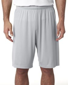 Men's 9" Inseam Performance Short - BLACK - S (Color: Silver)