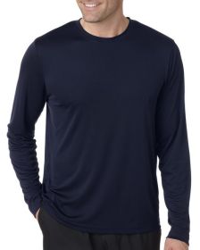 Adult Cool DRI® with FreshIQ Long-Sleeve Performance T-Shirt - BLACK - S (Color: Navy)